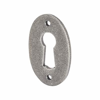 Oval Escutcheon - 51 x 29mm - Keyhole - Pewter