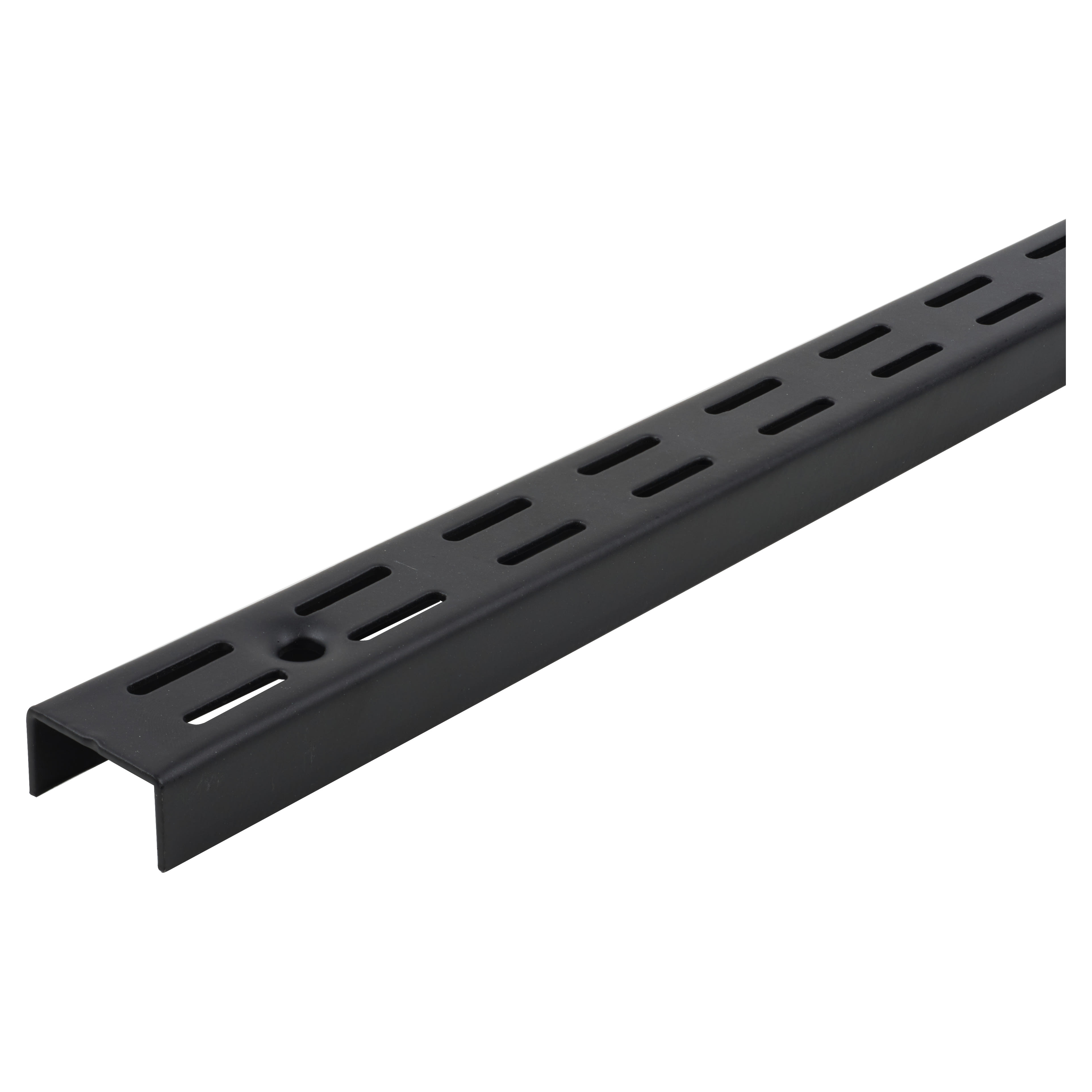 Twin Slot Shelf Wall Upright - 710mm Length - Matt Black
