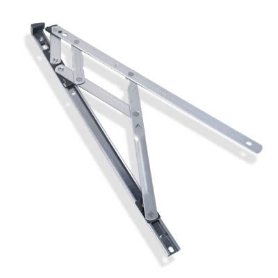 uPVC/Timber Heavy Duty Window Friction Stay Hinge - 400mm Length - 50° - Top Hung - Pair