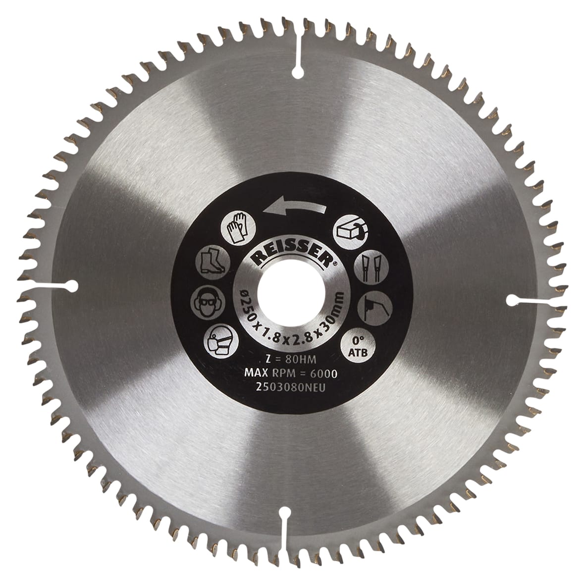 TCT Circular Saw Blade - 250 x 30mm - 80T - Wood