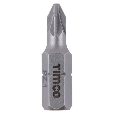 Steel Driver Bits - Pozi - - 25mm Length - Pack of 10