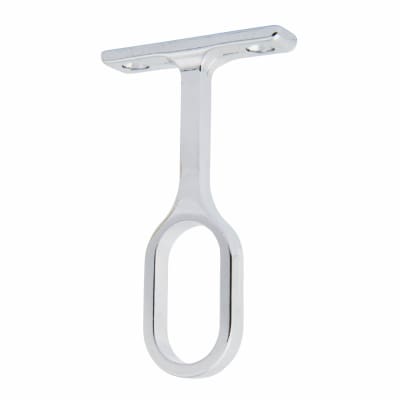 30 x 15mm Oval Tube Hanging Rail Centre Bracket - Polished Chrome - Pack of 10