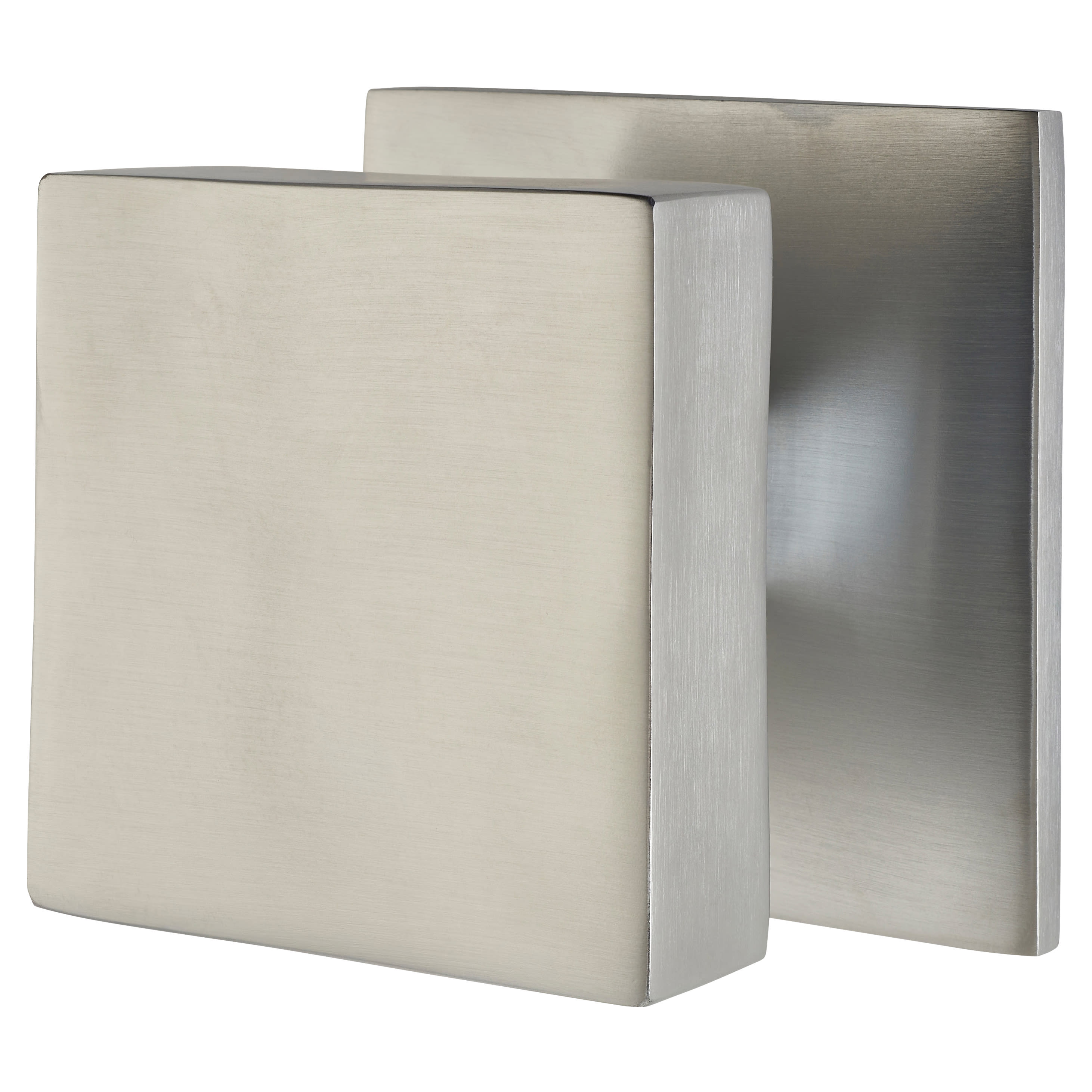 Marcus Satin Chrome Square Centre Door Knob - 89 x 89mm Square Rose
