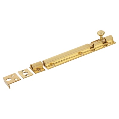 Polished Brass Straight Barrel Bolt - Decorative Range - 150 x 32mm