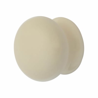 Ceramic/Porcelain Mushroom Round Cabinet Knob - 40mm Diameter - Cream