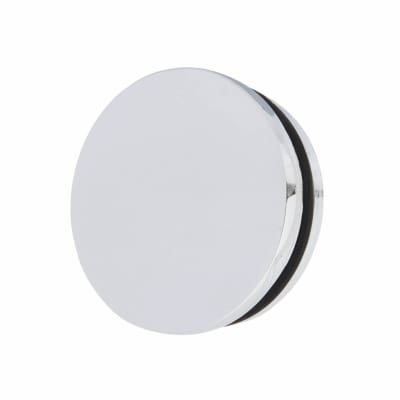 51mm Solid Brass Flat End Cap - Polished Chrome