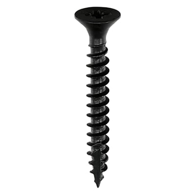 Classic Pozi Countersunk Wood Screws - 4.0 x 40mm - Black Passivated - Pack of 200