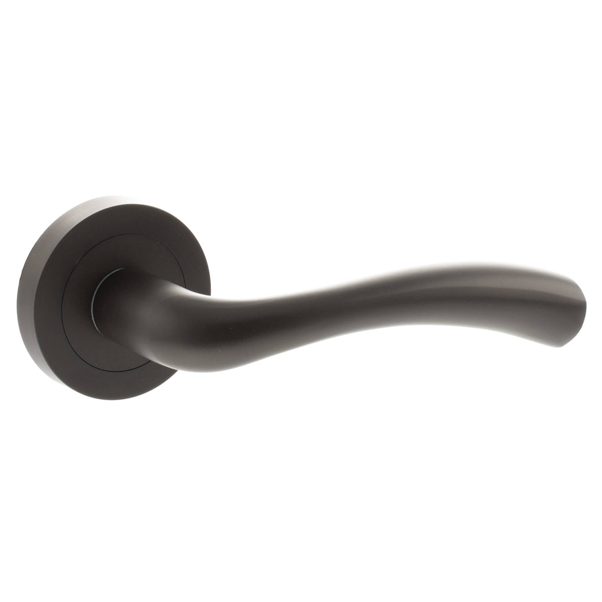 Status Texas Door Handle on Rose - Urban Dark Bronze