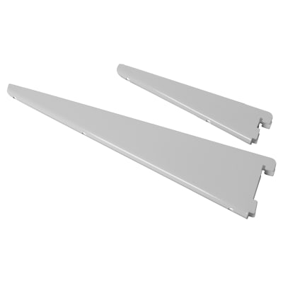 Twin Slot Shelf Bracket - 220mm Length - Matt White