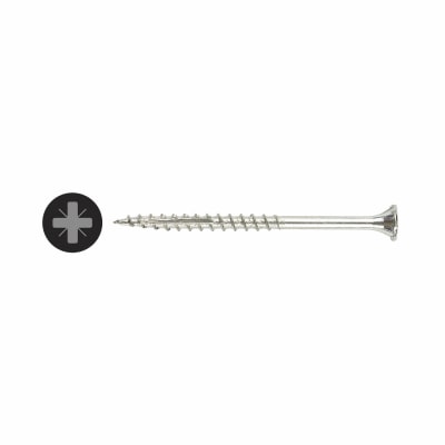 Cutter Pozi Countersunk Wood Screws - 4.0 x 60mm - Bright Zinc Plated - Pack of 200