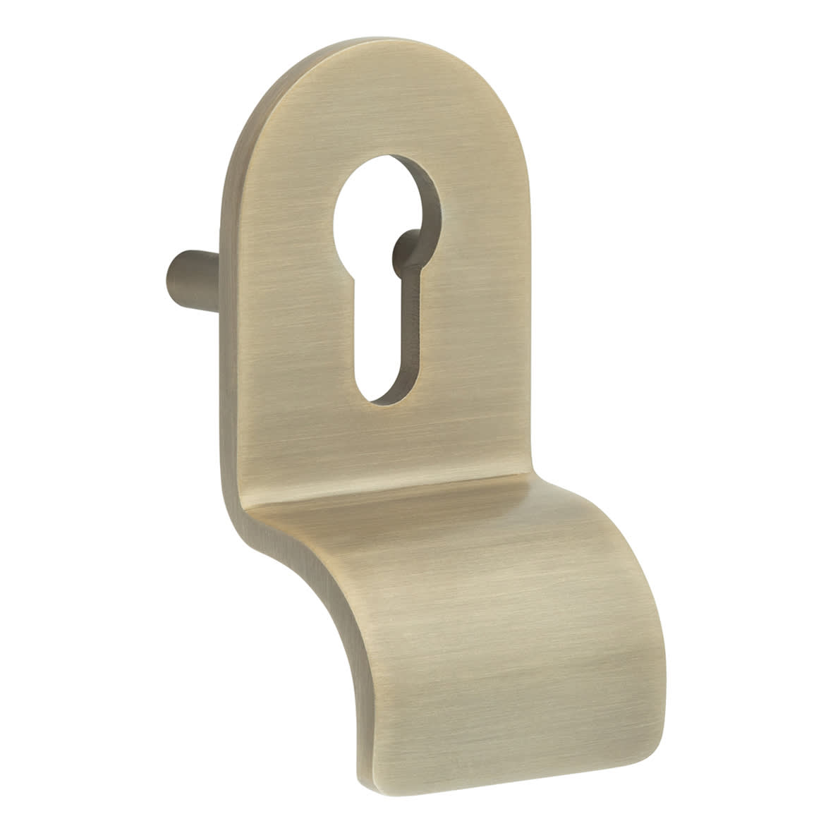 Antique Brass Euro Lug Fixed Cylinder Pull - 96 x 50mm