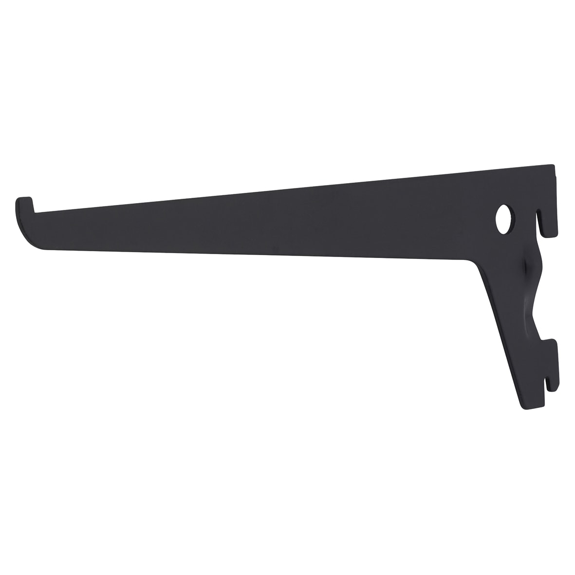 Single Slot Shelf Bracket - 200mm Length - Black