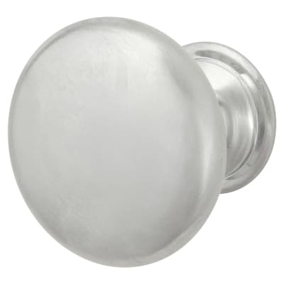 Domed Round Cabinet Knob - 25mm Diameter - Satin Chrome