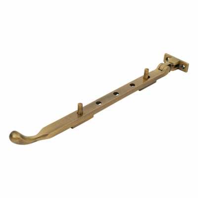Marcus Bulb End Casement Window Stay - 12"/300mm Length - Antique Brass