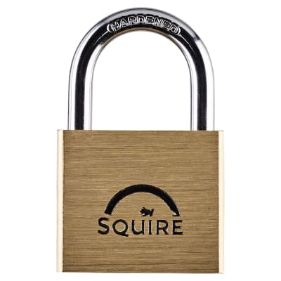 Lion Open Shackle Padlock - 40mm Body - 21 x 22.5mm Shackle - Brass