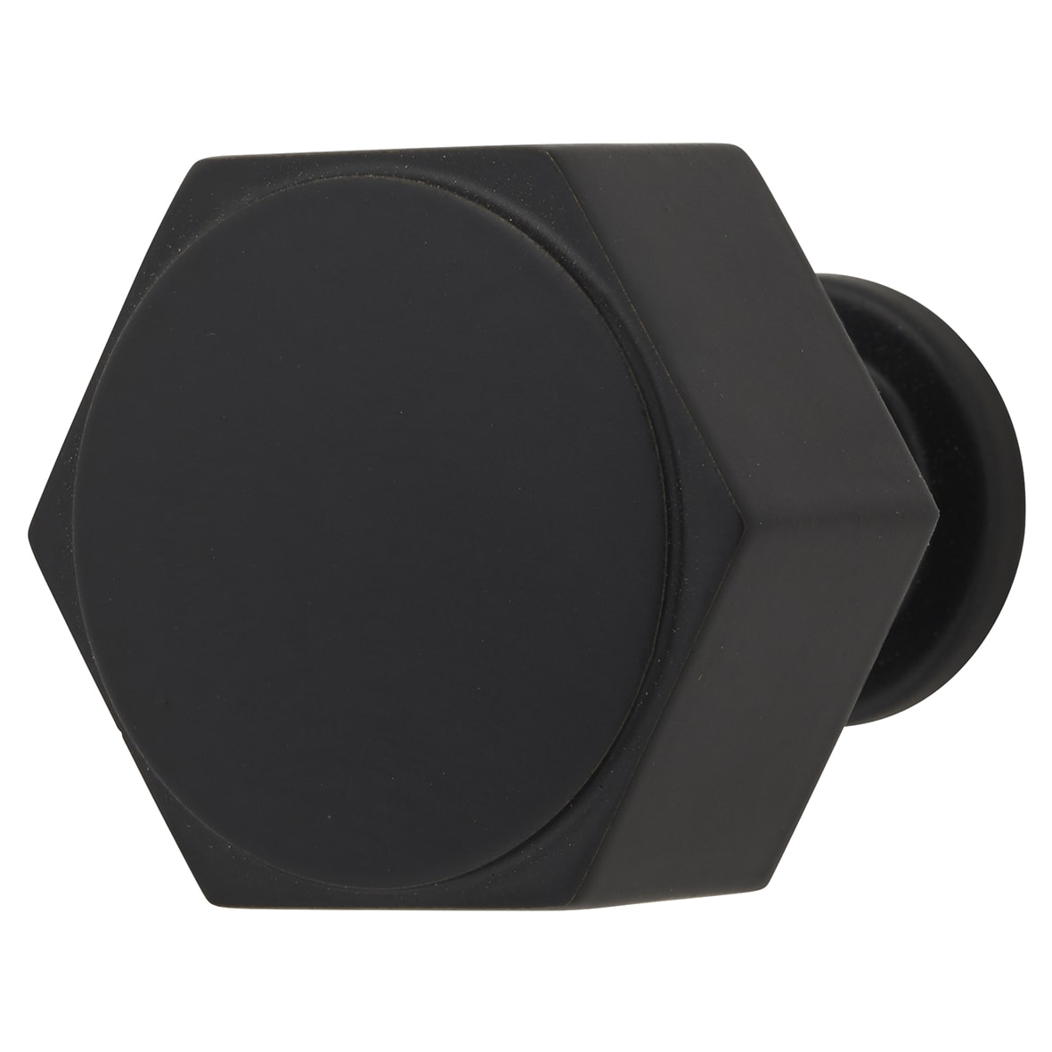 Vesper Hex Cabinet Knob - 33mm Diameter - Matt Black