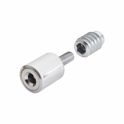 Bramah Rola Wooden Sash Window Stop - 19mm - Polished Chrome - 10 Body + 20 Inserts