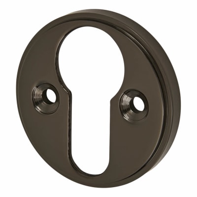 Escutcheon - 40mm Diameter - Euro - Black Nickel