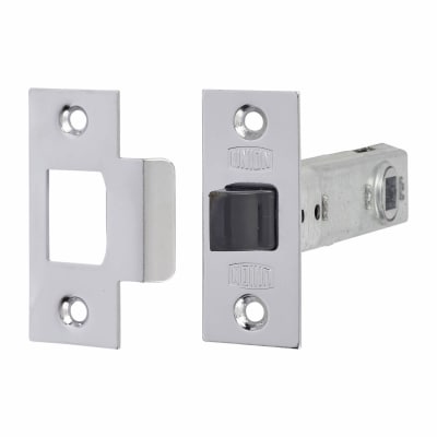2648 Tubular Mortice Latch - 91mm Case - 71mm Backset - Square - Silver Enamel