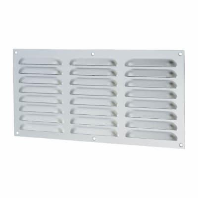 Hooded Louvre Vent - 305 x 152mm - 11610mm² Free Air Flow - Satin Aluminium
