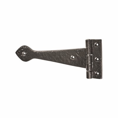 Tudor Plain Door Tee Hinge - 229 x 85mm - Metalized Antique Black Iron