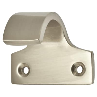 Heavy Cast Pattern Sash Window Finger Lift - 50 x 36mm - Satin Nickel