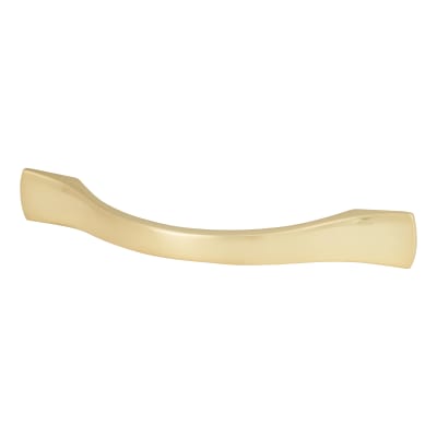 Wave Bow Cabinet Pull Handle - 96mm Centres - Satin Brass
