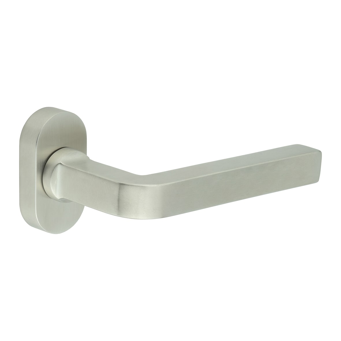 Satin Stainless Steel uPVC Multipoint Door Handles on Oval Rose - CR-104 Range