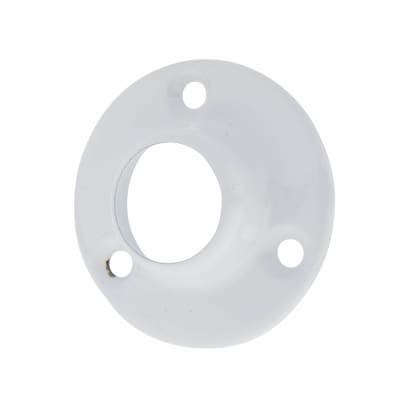 19mm Tube Hanging Rail End Socket - White - Pack of 2