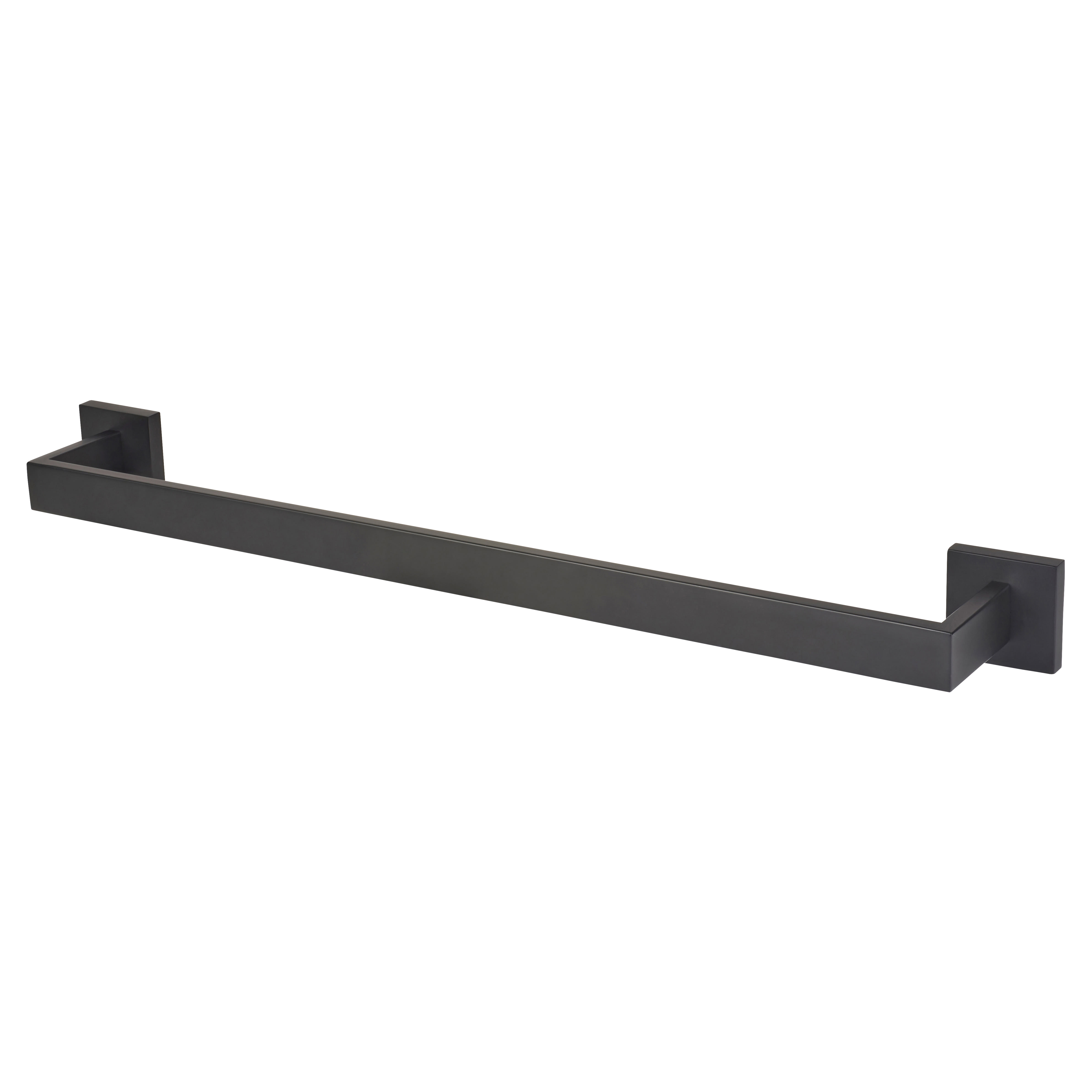 Modern Square Towel Rail - 600 x 80 x 55mm - Matt Black