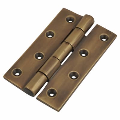 Butt Door Hinge - 100 x 60 x 4.5mm - Antique Bronze - Pair