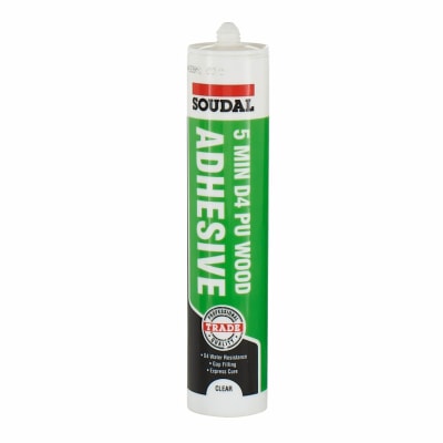 Trade 5min D4 PU Wood Adhesive Gel - 290ml - Clear