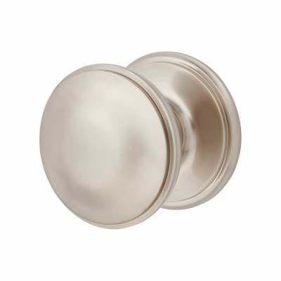 Satin Nickel Round Centre Door Knob - 80mm Rose Diameter