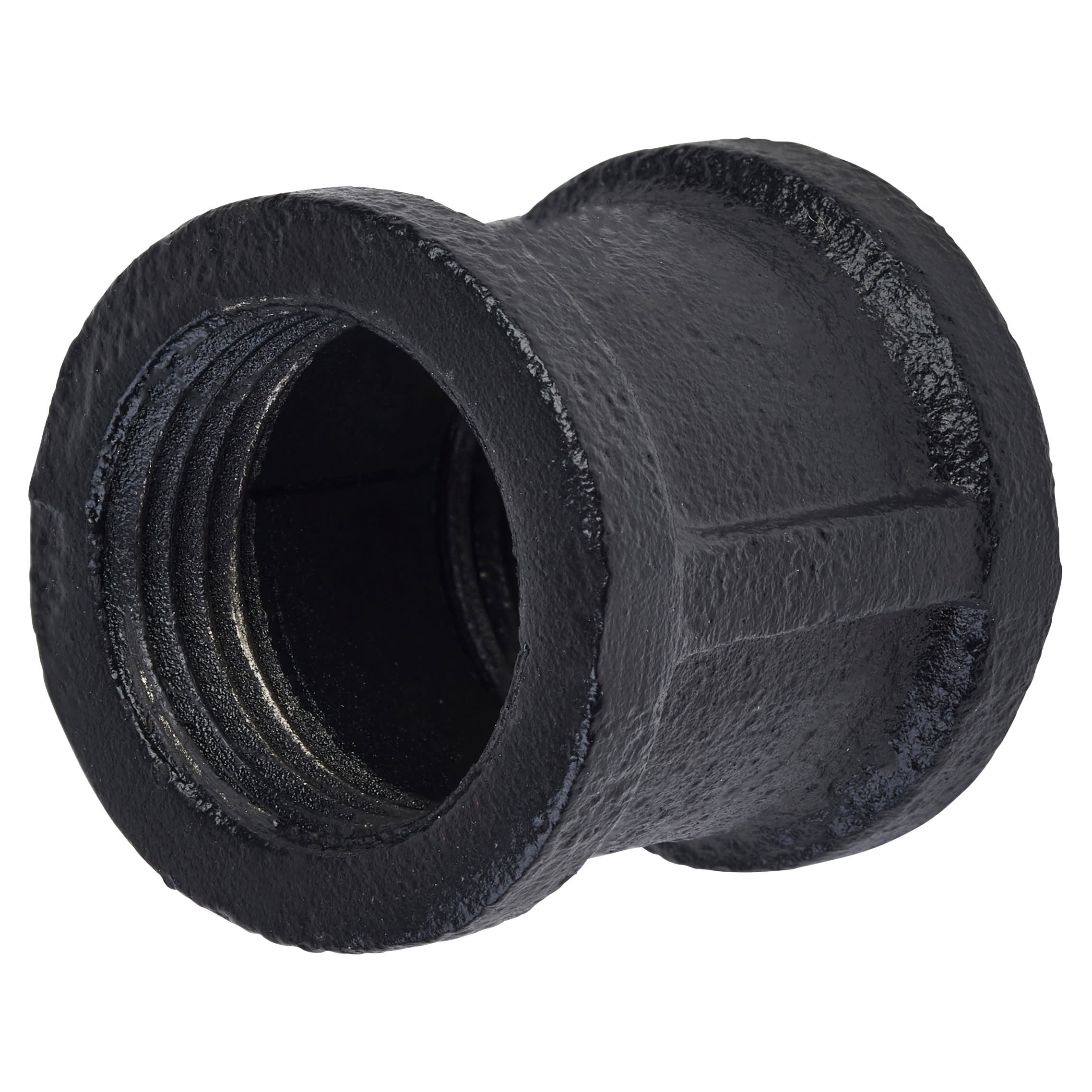 1/2" Pipe Shelving Iron Straight Pipe Connector - Black