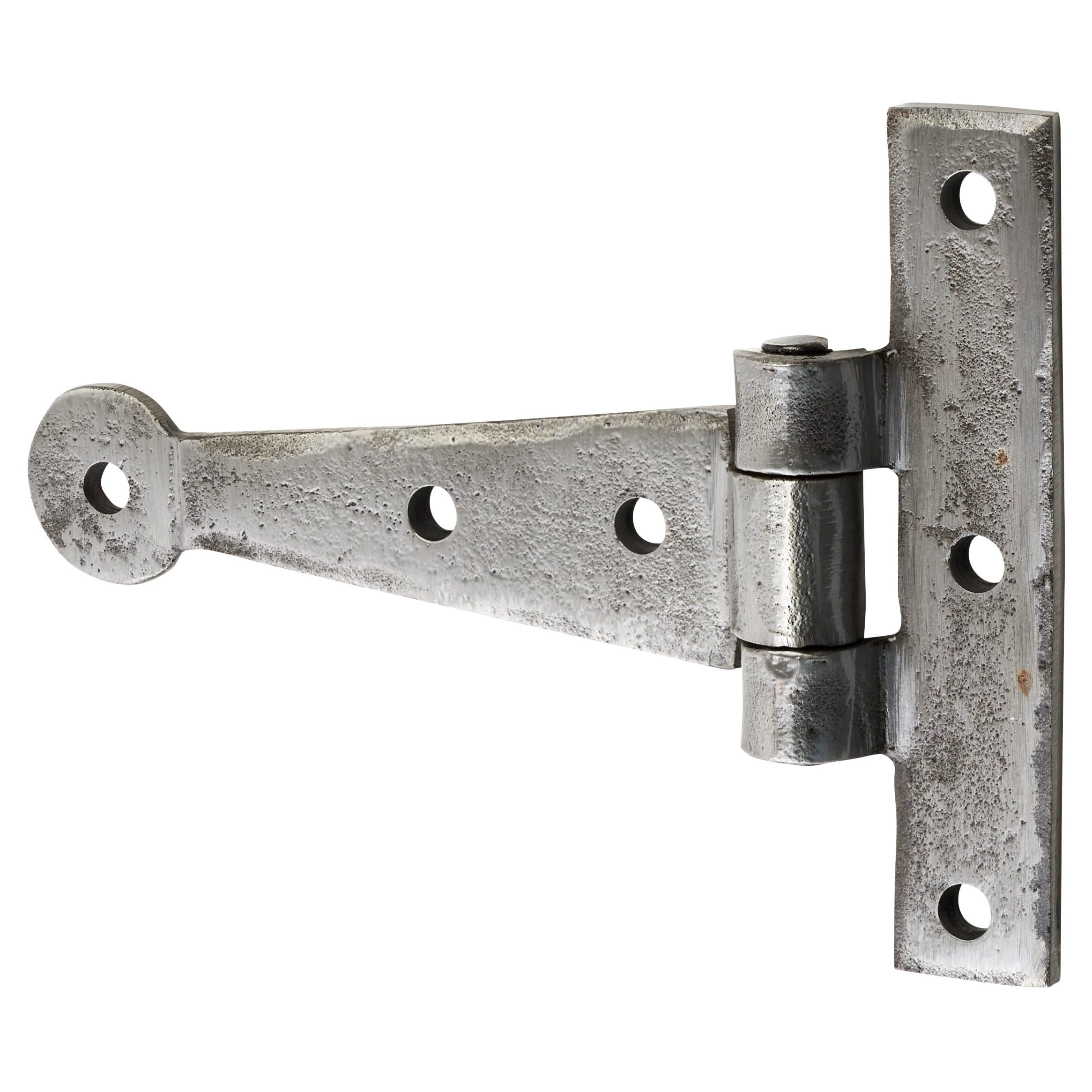 Medium Duty Gate/Door Tee Hinge - 110 x 80mm - Polished Iron - Pair