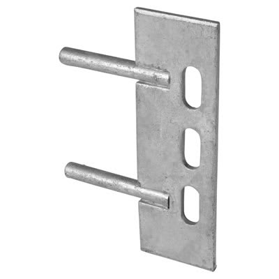 Gravel Board Fence Cleat - 2 Pin - 150 x 50mm - Galvanised