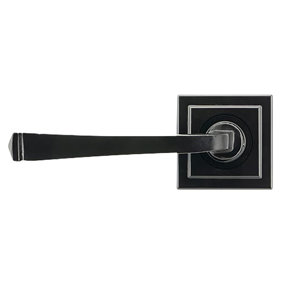 Black Door Handles on Square Rose - Avon Range