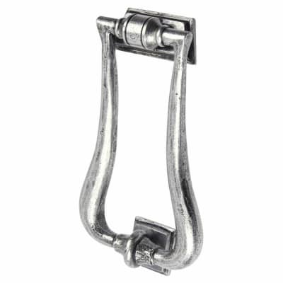 Slim Art Deco Ring Door Knocker - Pewter - 148 x 90mm