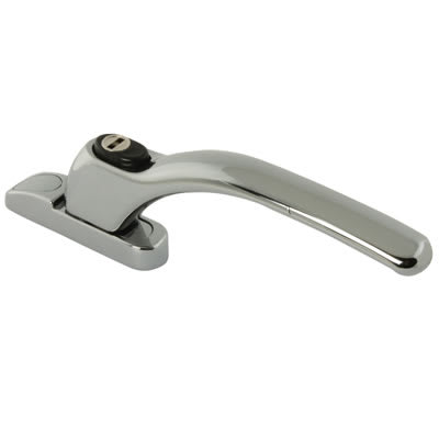 uPVC/Timber Connoisseur Inline Locking Multipoint Window Handle - Dual - Bright Chrome