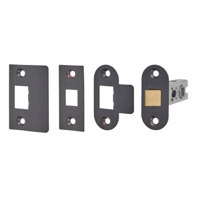 Contract Bolt Through Tubular Latch - 67mm Case - 46mm Backset - Radius/Square - Black