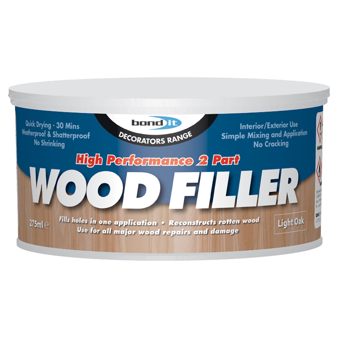 Bond It 2 Part Wood Filler - 275ml - Light Oak