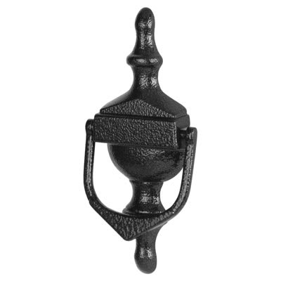 Victorian Urn Door Knocker - Anodised Black - 162 x 76mm