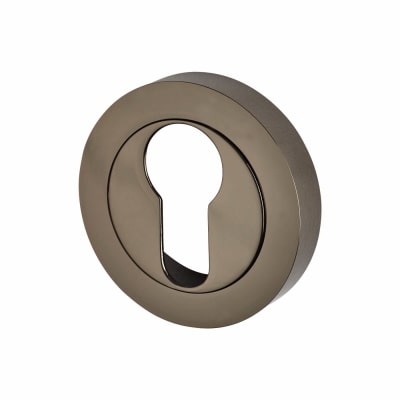 Escutcheon - 50mm Diameter - Euro - Black Nickel
