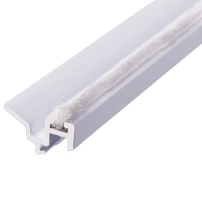 Sash Window Meeting Style Carrier - 3000mm Length - 6.5mm Pile - White