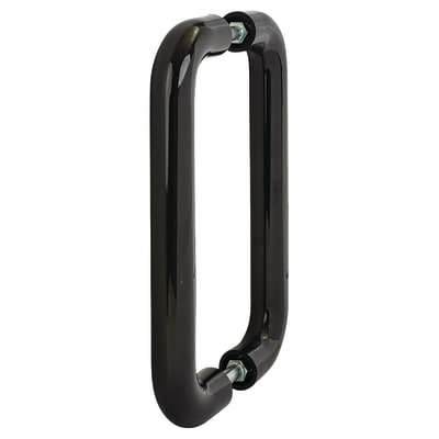 Ebony Black Nylon D-Bar Door Pull Handles - Back to Back - 220mm c/c