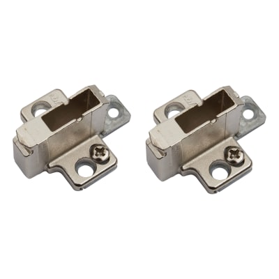CLIP Cruciform Cabinet Mounting Plate - System Screws - 18mm Spacing - Zinc Diecast - Pair