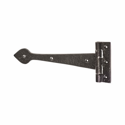 Tudor Plain Door Tee Hinge - 305 x 101mm - Metalized Antique Black Iron
