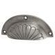 Shell Cabinet Cup Handle - 84mm Centres - Pewter Effect