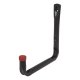 Tubular Garage and Shed Storage Hook with Red Vinyl Cap - 260mm Depth - Black & Red