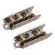 CLIP Straight Cabinet Mounting Plate - Screw On - 3mm Spacing - Nickel Plated - Pair